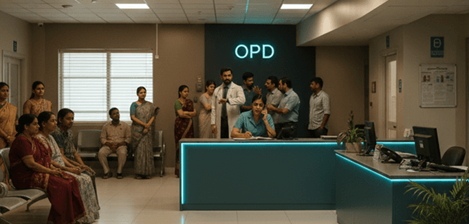 Doctor using AI interface